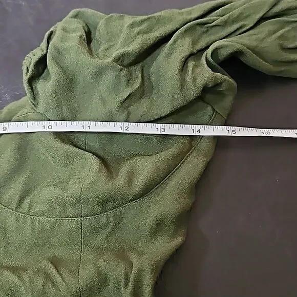 Reformation Womens Green mini dress long sleeves size 6 peasant cottage boho - Picture 7 of 10